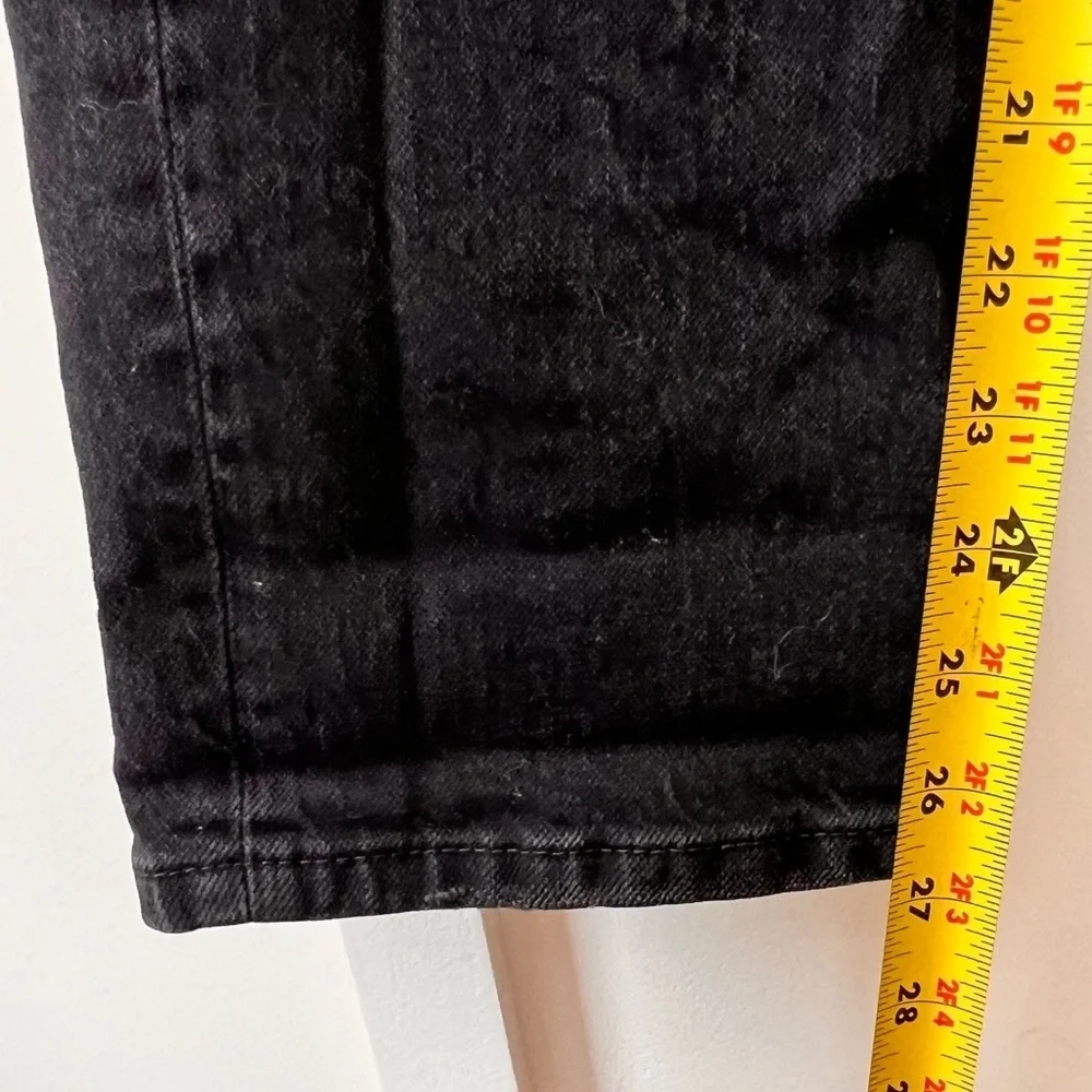 We The Free People Womens Jeans 28 Black Distressed Ripped Button Up Fly Skinny